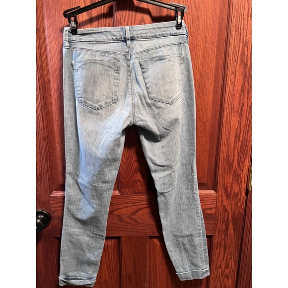 Ann Taylor LOFT Modern Skinny Denim Jeans Light Wash Cuffed Ankle 29 - Picture 2 of 5